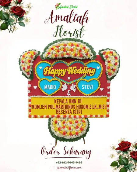 Papan Bunga Pernikahan Singajaya